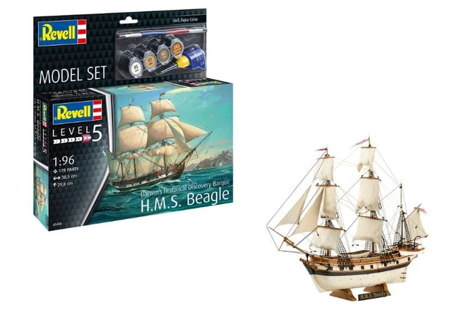 MODEL SHIP MODEL Kit Assembly MODEL SET HMS BEAGLE DARWIN'S HISTORICAL ...