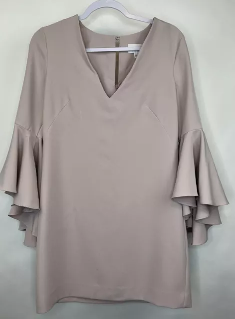 Milly Womens Blush Rachel Italian Cady Bell Sleeve Cocktail Dress Size 4