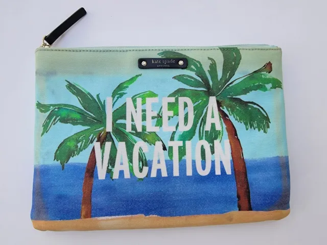 Kate Spade I Need A Vacation Gia Clutch Bag Cosmetic Pouch