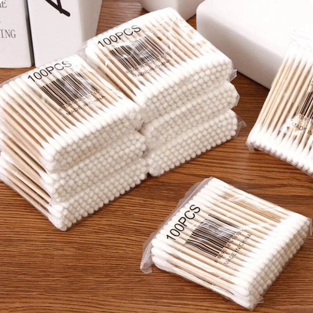 100 Count Double Head Disposable Makeup Original Cotton Swabs Clean Stick