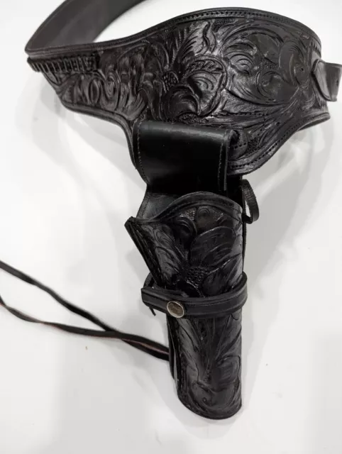 Tooled Leather .22 Cartridge Ammo Belt  37-40"