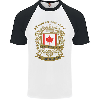 All Men Are Born Equal Canadian Canada Mens S/S Baseball T-Shirt