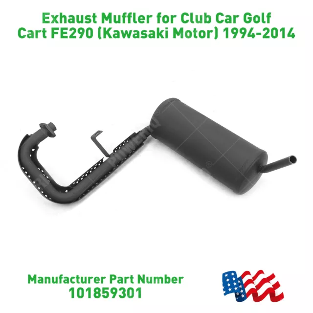 Club Car Golf Cart DS Exhaust Muffler Gas FE290 Kawasaki Motor 1994-2014
