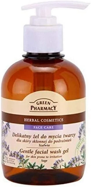 Gel limpiador Elfa Pharm Green Pharmacy salvia sin parabenos piel sensible 270