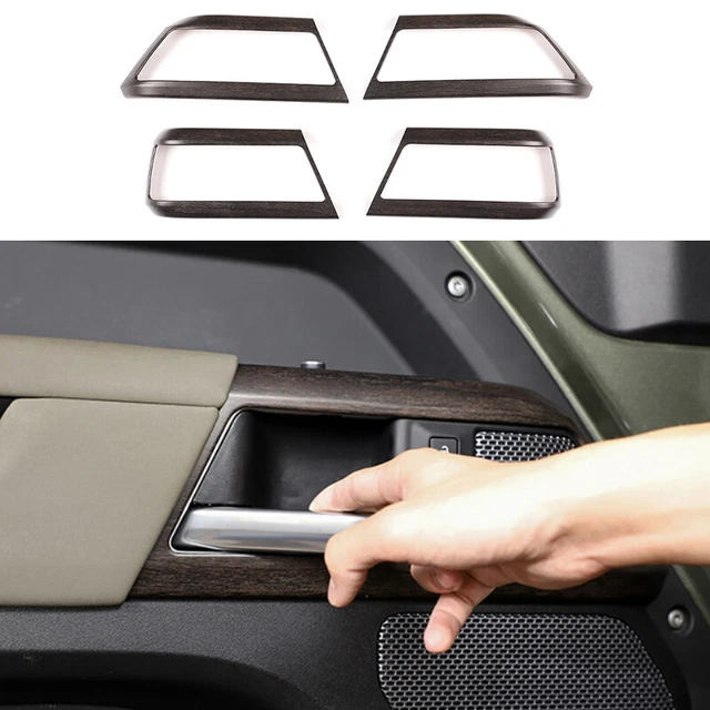 Oak Grain Interior Door Handle Cover Trim For Land Rover Defender 110 2020-2024