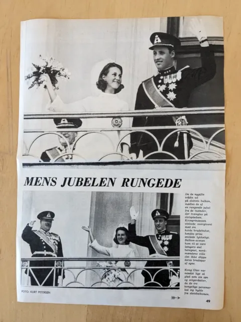 King HARALD Queen SONJA Norway Royal Old Danish Clippings Articles O798