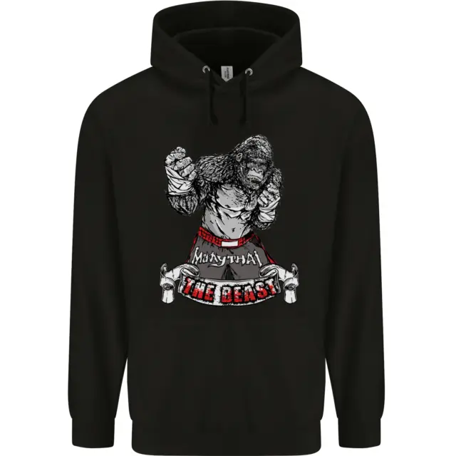 Muay Thai The Beast MMA Mixed Martial Arts Mens 80% Cotton Hoodie