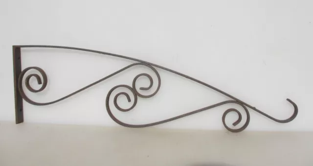 Vintage Wrought Iron Bracket Banner Holder Hanger Antique Old Shop Pub Sign?
