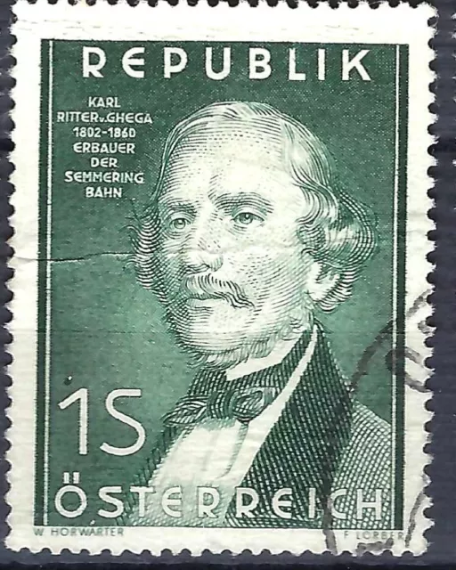 Österreich 1952: gestempelt MiNr.: AT 971; ANK:986 150. Geb. von Ritter Ghega