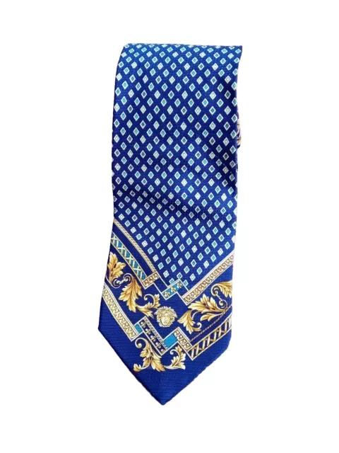 GIANNI VERSACE Cravatta di seta Tie Necktie Nuova Medusa Made in Italy Vintage