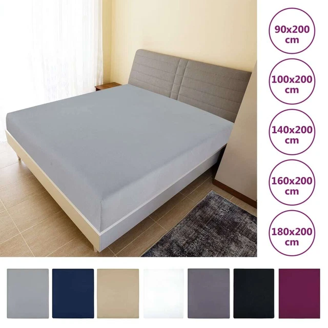 Spannbettlaken Jersey Baumwolle Spannbetttuch Bettlaken mehrere Auswahl vidaXL