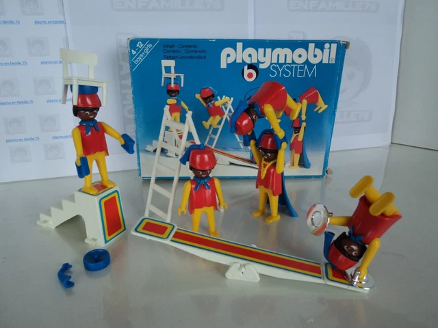 Lot Playmobil Vintage 3512 Cirque Artistes Acrobates – Année 1978 Avec Boîte