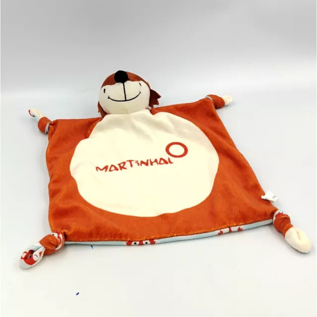 Doudou plat renard orange blanc bleu MARTINHAL - 33927