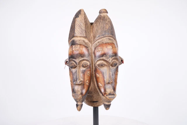 Baule Ndoma Nda Mblo African Mask 14" - Ivory Coast - Tribal Art