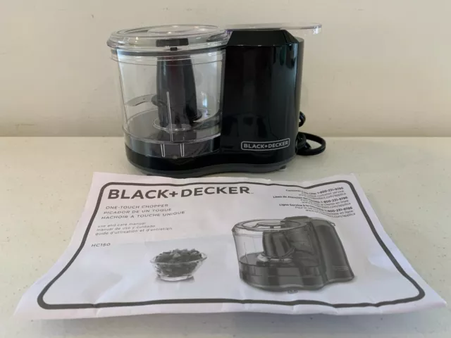Black+Decker One-Touch HC150W 1.5-Cup Electric Food Chopper, New With No  Box