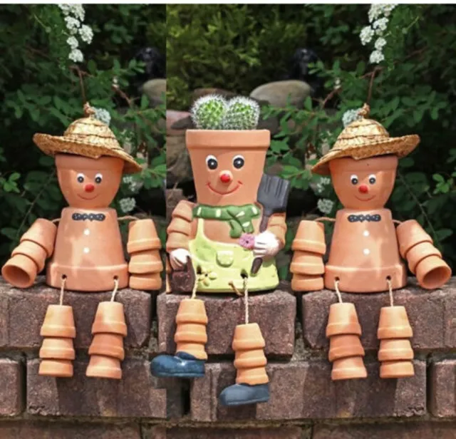 Flower Pot Men 30cm Gnome Style Planter Terracotta Bill & Ben  Garden Ornaments