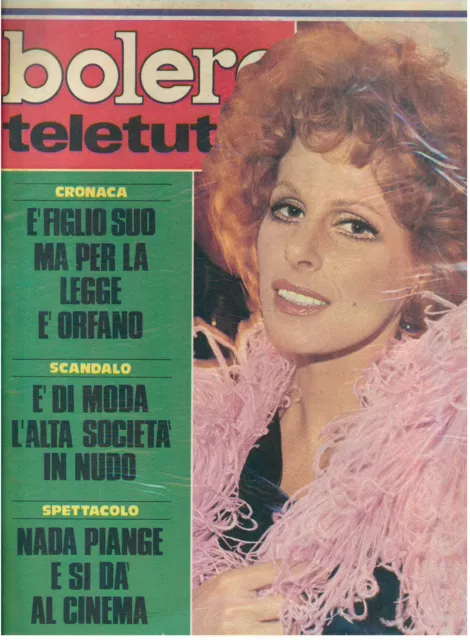 Bolero Teletutto Anno Xxvi N. 1336 10 Dicembre 1972 Ornella Vanoni