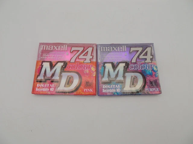 Lot De 2 Mini-disques EMTEC BASF Maxima Enregistrables – 74 Minutes – Neufs Sous Blister
