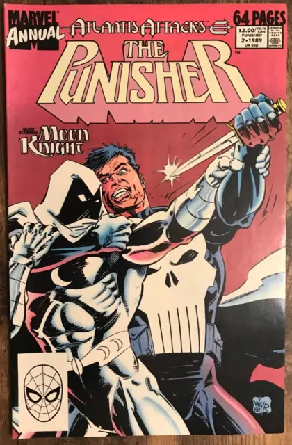The Punisher Annual #2 Baron Jim Lee Moon Knight Spector Atlantis Attacks 1989