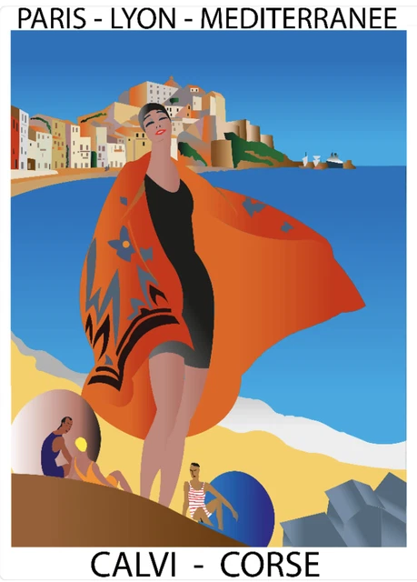 Bottin. Calvi, la mer. France, Corse. 1975. - Posters We Love