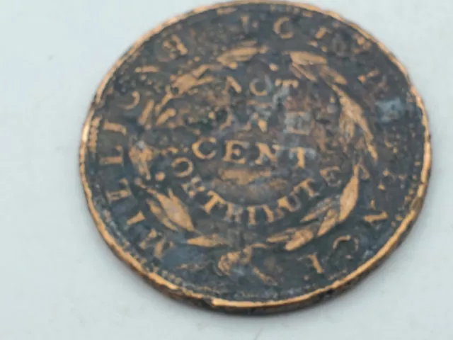 Vtg Bad Poor HARD TIMES Token Built 1827 Burnt 1835 NY Merchants Wall Street S9