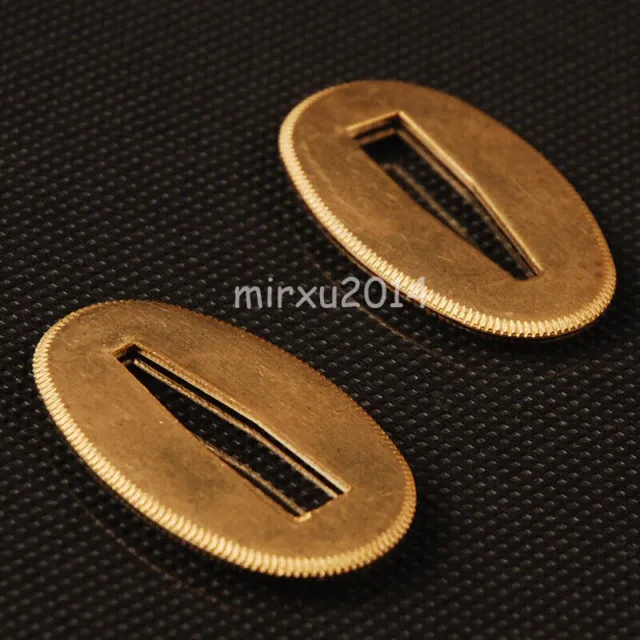 Thick Brass Seppa Sword Spacer Washer for Japanese Samurai Sword maintain 2 Pcs