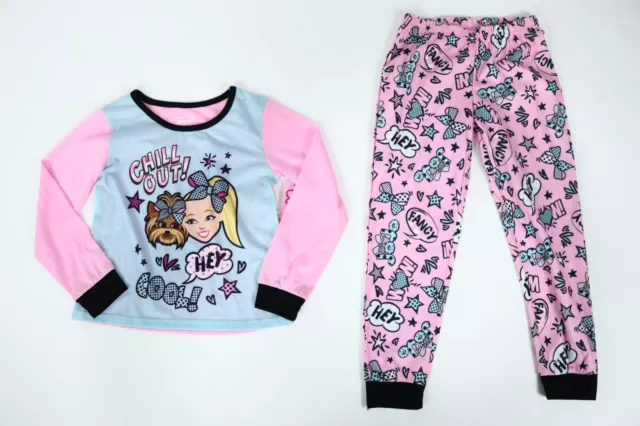 Girls 2 Piece JoJo Siwa Pink Long Sleeve Pajama Set Sz 6/6X NEW