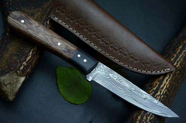 Custom 8.7"OAL Hand Forged Damascus Steel Hunting Knife Handmade (Q314-E) 2