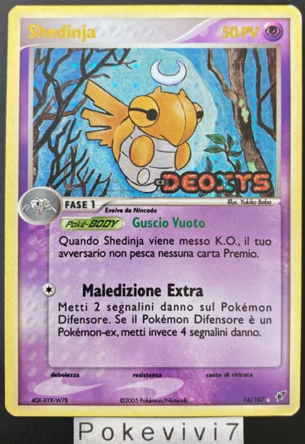 Carte Pokemon SHEDINJA 14/107 HOLO Reverse Bloc EX Italien ITA