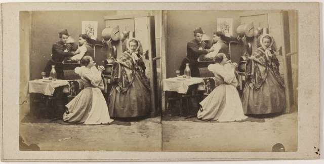 Scene Of Genre France Photo Pl52n5 Stereo Vintage Albumin c1858