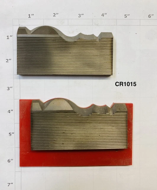 5/16 Corrugated High Speed Steel Molding Knives - Crown Molding Profile -