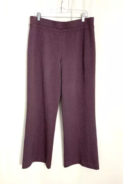 St. John Collection Womens Pants 16 Wide Leg Pull On Elastic Waist Santana Knit