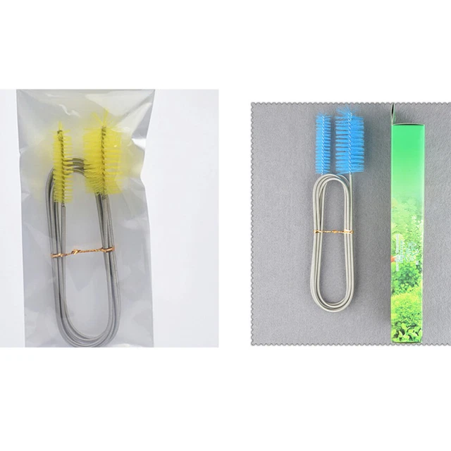 Spazzola Flessibile Per Scarichi 5 Testine In Nylon – Set Di 2 Spazzole Doppia Testa Per Tubi Cucina, Lavandini, Acquari