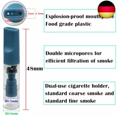 72 Stück Zigarettenfilter Filterspitzen Mikrofilter Hochwirksame und 3