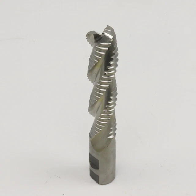 Hanita 1" Diam. 3 Flute Spiral Roughing End Mill HSS 1" Weldon 4" LOC