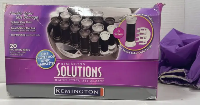Remington Solutions Hot Curlers Rollers Velvet Ceramic Instant KF-20i Travel
