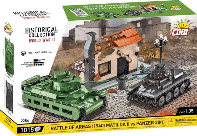 COBI, Schlacht von Arras 1940 - PANZER 38t und MATILDA II - 1008 Teile., 1/35...