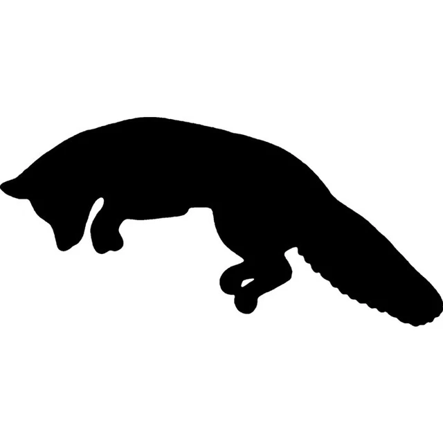 'Leaping Fox Silhouette' Unmounted Rubber Stamp (RS019477)