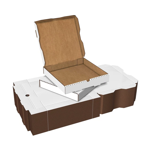 White Cardboard Pizza Boxes, Takeout Containers - 12 x 12 Pizza Box Size, Cor...