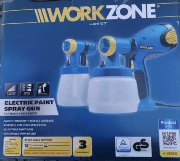 WORKZONE ELECTRIC PAINT Spray Gun For Home Garden used Once For