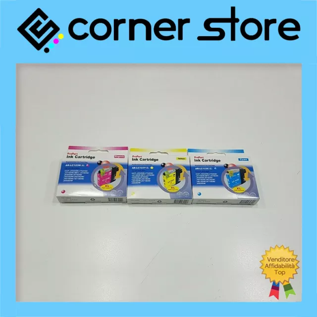 Kit 3 Cartucce Compatibili Brother LC 123xl Colore- DCP-J4110W-J752DW