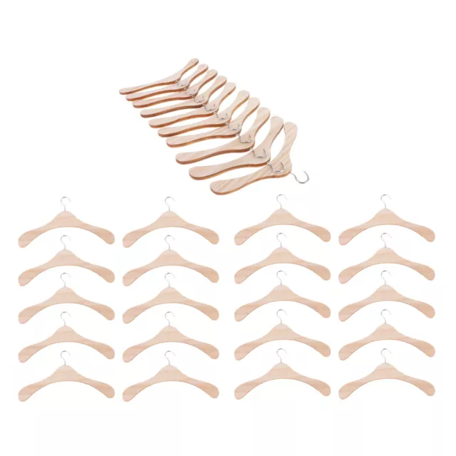 30pcs Wooden BJD Dolls Clothes Hangers Coat Dress Hanger For BJD SD17 SD13