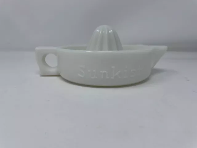 *VINTAGE* McKee Sunkist Milk Glass Juicer Reamer Extractor USA Made	Pat #68764