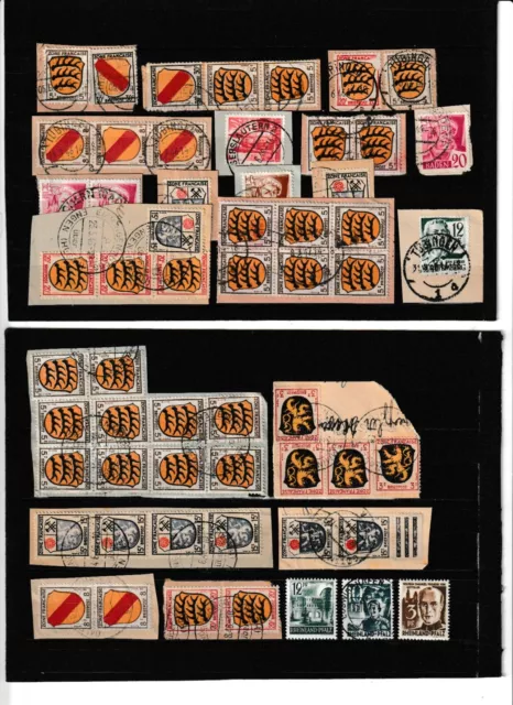 Briefmarkenlot  Franz. Zone   XX/X/O   Lot  5346