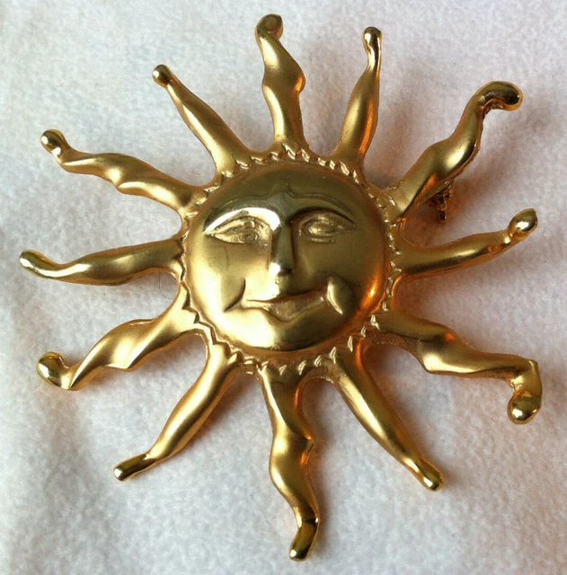 Broche Vintage Dorée Signée OSLO - Design En Alliage Métal - Occasion