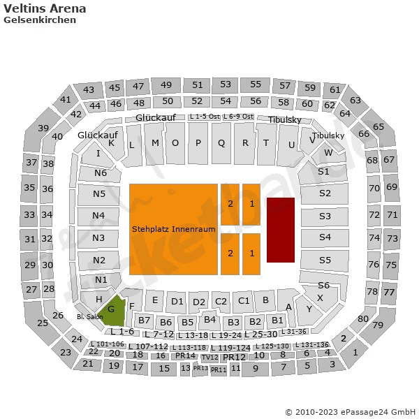 Herbert Grönemeyer Gelsenkirchen Tickets 09.06.23 Sitzplätze Unterrang