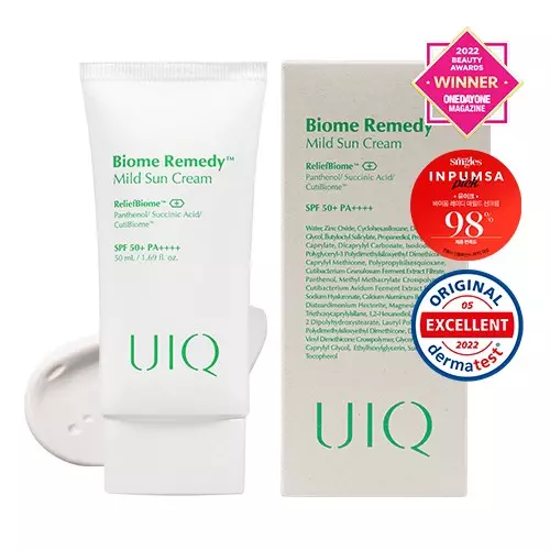 UIQ Biom Remedy Mild Sun Cream SPF50+ PA++++, 50ml, 1unit