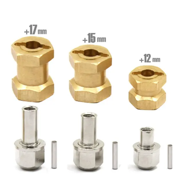1/10 Heavier Brass Wheel Hex Extended Adapter For Axial SCX10 D90 D110 RC Car
