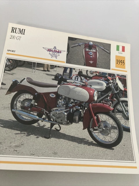 Rumi 125 sport 1953 Carte moto Collection Atlas Italie