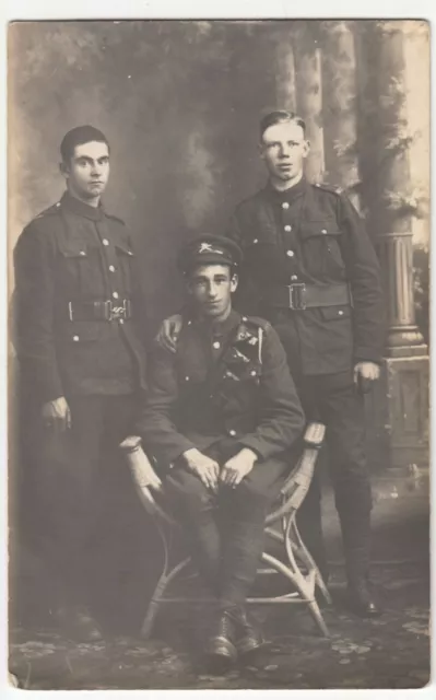 WW1 Era Studio Portrait Of Machine Gun Corps Group RP PPC, Unused